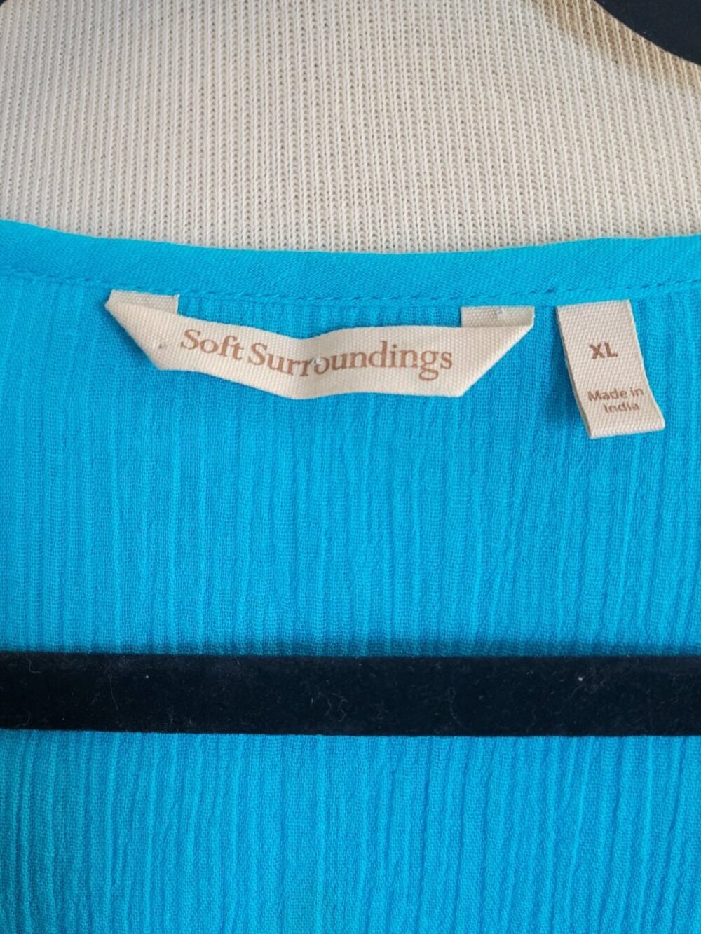 Soft Surroundings Zaneta Turquoise Babydoll Gold Flare Dress: (Size: XL) - Picture 3 of 16